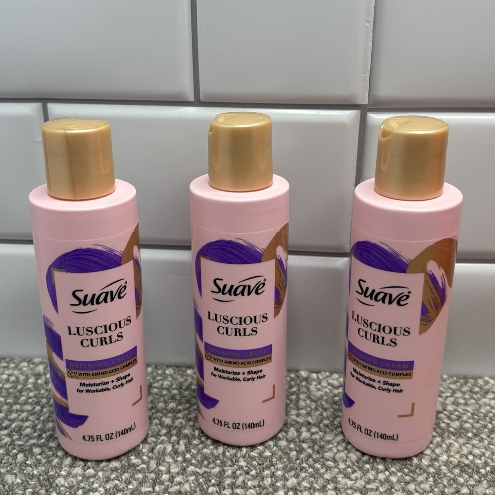 Suave Luscious Curls Defining Cream 4.75 oz Lot of 3 Brand New